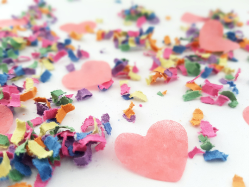 Colourful confetti.