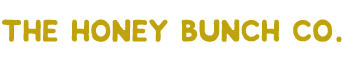 The Honey Bunch Co gold font on transparent background.